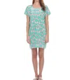 Zero Degree Celsius Printed Mini Dress In Green, Pink In Multi