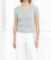 Zero Degree Celsius Rhinestone Lurex Sweater In Sage