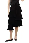 Zero Degree Celsius Ruffle Skirt In Black In Black