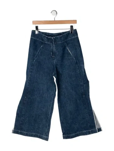 Pre-owned Zero + Maria Cornejo 2018 Wide Leg Jeans In Blue