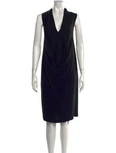 Pre-owned Zero + Maria Cornejo Acetate Knee-length Dress In Black