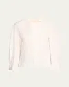 Zero + Maria Cornejo Akeo Textured Cotton Blouse In Whitewhite