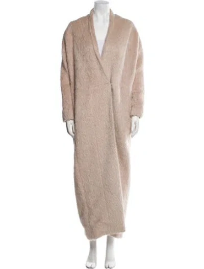 Pre-owned Zero + Maria Cornejo Alpaca Fur Coat In Purple