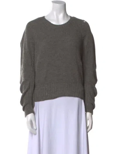 Pre-owned Zero + Maria Cornejo Alpaca Scoop Neck Sweater In Gray