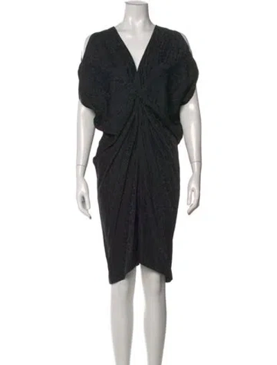 Pre-owned Zero + Maria Cornejo Animal Print Knee-length Dress In Neutrals