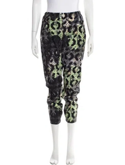 Pre-owned Zero + Maria Cornejo Animal Print Sweatpants In Black
