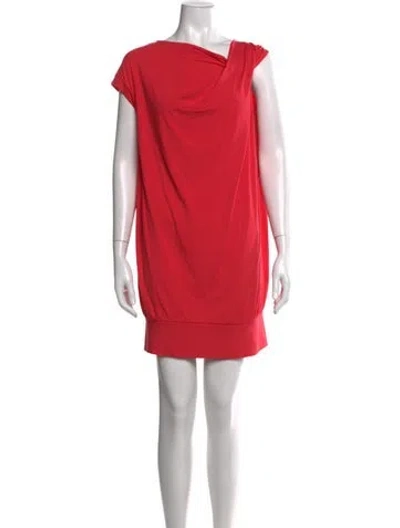 Pre-owned Zero + Maria Cornejo Asymmetrical Mini Dress In Orange
