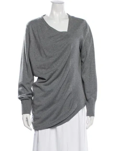 Pre-owned Zero + Maria Cornejo Asymmetrical Sweater In Grey