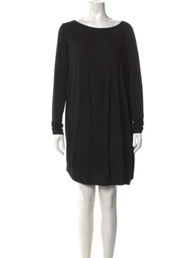 Pre-owned Zero + Maria Cornejo Bateau Neckline Knee-length Dress In Black