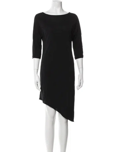 Pre-owned Zero + Maria Cornejo Bateau Neckline Knee-length Dress In Blue