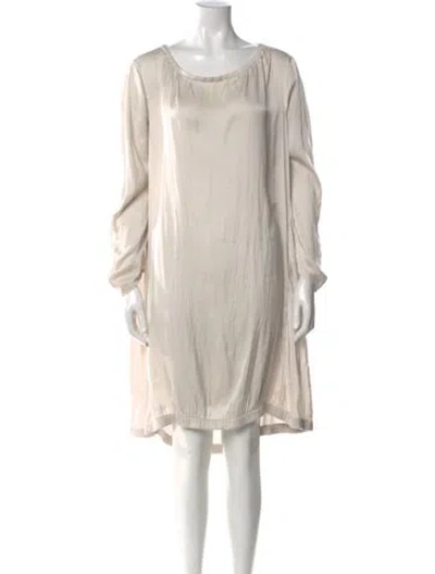 Pre-owned Zero + Maria Cornejo Bateau Neckline Knee-length Dress In Neutral