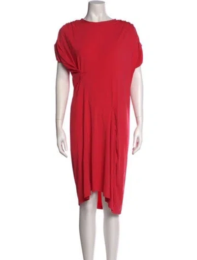 Pre-owned Zero + Maria Cornejo Bateau Neckline Knee-length Dress In Pink