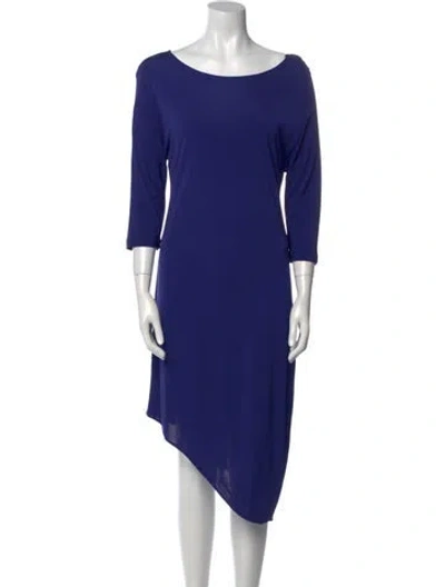 Pre-owned Zero + Maria Cornejo Bateau Neckline Midi Length Dress In Purple