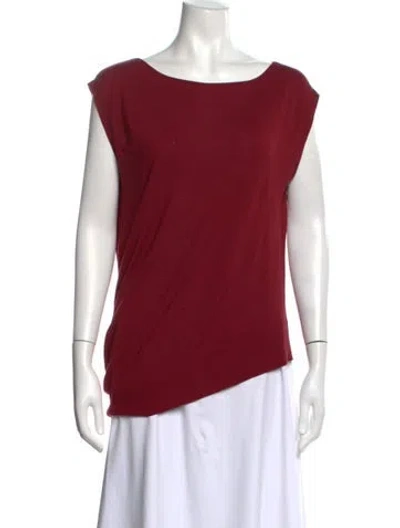 Pre-owned Zero + Maria Cornejo Bateau Neckline Sweater In Red