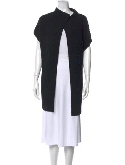 Pre-owned Zero + Maria Cornejo Cashmere Mock Neck Sweater In Black