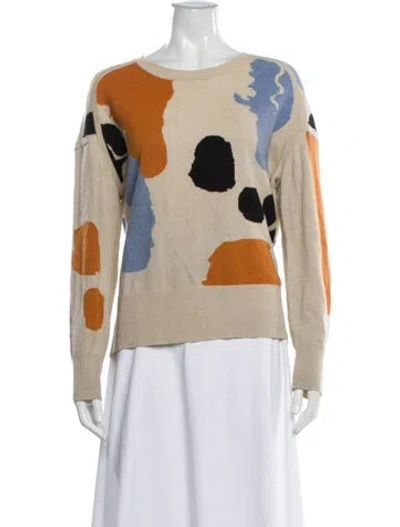 Pre-owned Zero + Maria Cornejo Cashmere Printed Sweater In Neutral