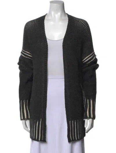 Pre-owned Zero + Maria Cornejo Cashmere Striped Sweater In Black