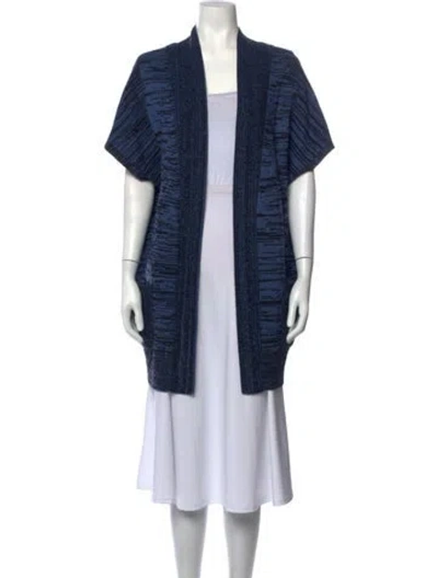 Pre-owned Zero + Maria Cornejo Cashmere Striped Sweater In Blue