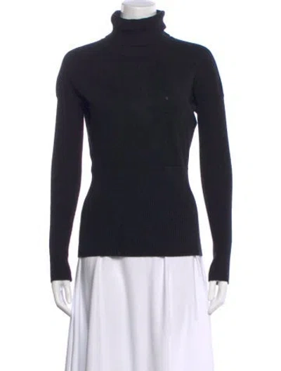 Pre-owned Zero + Maria Cornejo Cashmere Turtleneck Sweater In Black