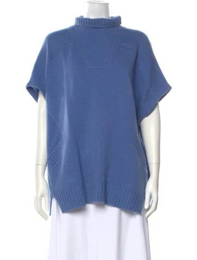 Pre-owned Zero + Maria Cornejo Cashmere Turtleneck Sweater In Blue