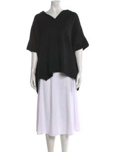 Pre-owned Zero + Maria Cornejo Cashmere V-neck Sweater In Black