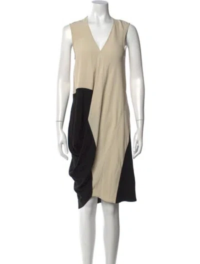 Pre-owned Zero + Maria Cornejo Colorblock Pattern Knee-length Dress