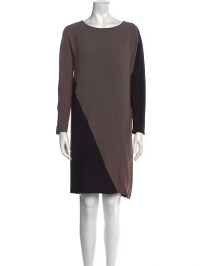 Pre-owned Zero + Maria Cornejo Colorblock Pattern Knee-length Dress In Neutral