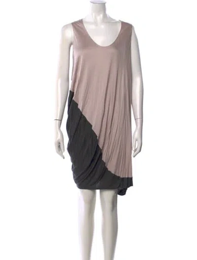 Pre-owned Zero + Maria Cornejo Colorblock Pattern Knee-length Dress In Neutral