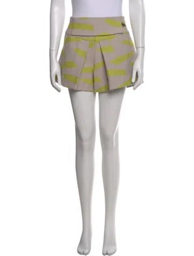 Pre-owned Zero + Maria Cornejo Colorblock Pattern Mini Shorts W/ Tags In Multi