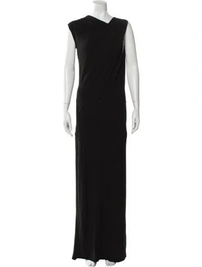 Pre-owned Zero + Maria Cornejo Cowl Neck Long Dress In Black