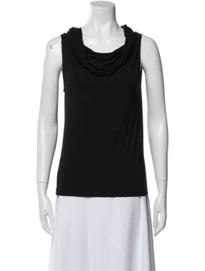 Pre-owned Zero + Maria Cornejo Cowl Neck Sleeveless Top In Black