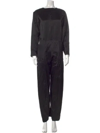 Pre-owned Zero + Maria Cornejo Crew Neck Jumpsuit In Black