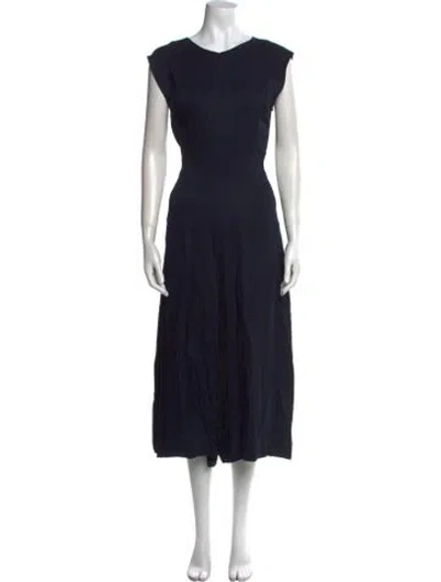 Pre-owned Zero + Maria Cornejo Crew Neck Jumpsuit In Blue