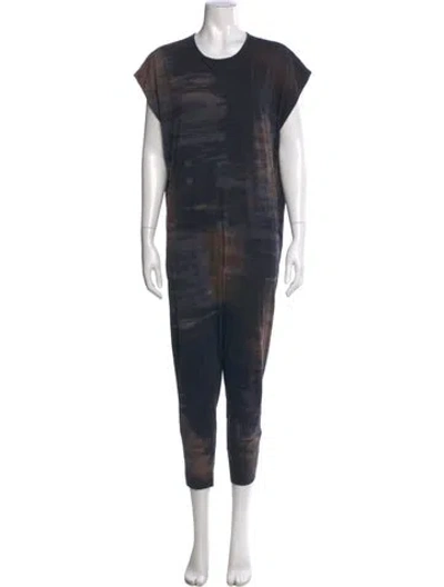 Pre-owned Zero + Maria Cornejo Crew Neck Jumpsuit In Blue