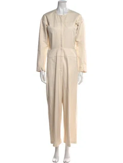Pre-owned Zero + Maria Cornejo Crew Neck Jumpsuit In Neutral