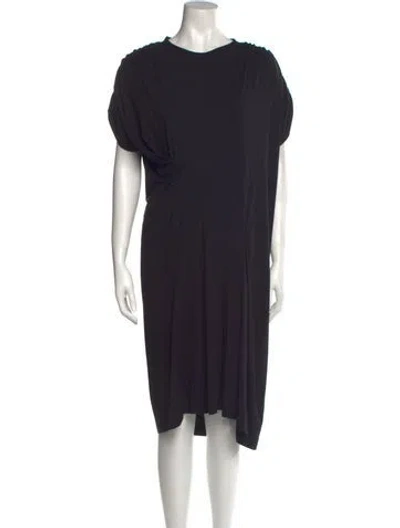 Pre-owned Zero + Maria Cornejo Crew Neck Knee-length Dress In Black