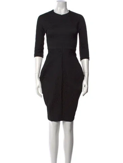 Pre-owned Zero + Maria Cornejo Crew Neck Knee-length Dress In Black