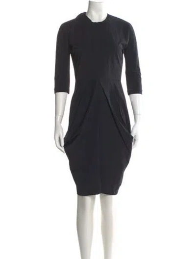 Pre-owned Zero + Maria Cornejo Crew Neck Knee-length Dress In Black