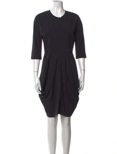 Pre-owned Zero + Maria Cornejo Crew Neck Knee-length Dress In Black