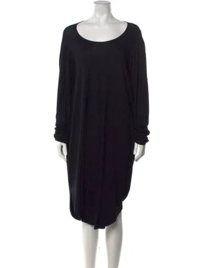 Pre-owned Zero + Maria Cornejo Crew Neck Midi Length Dress In Black