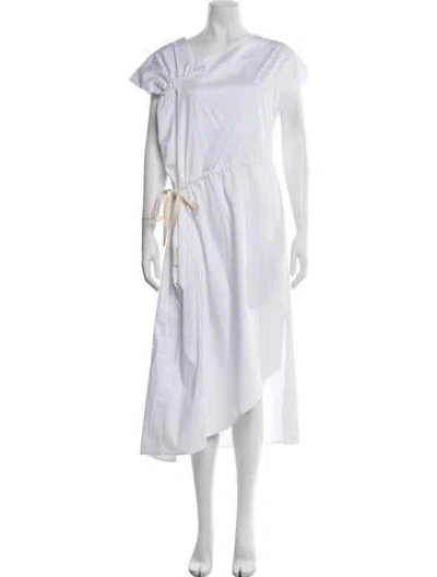 Pre-owned Zero + Maria Cornejo Crew Neck Midi Length Dress W/ Tags In Grey