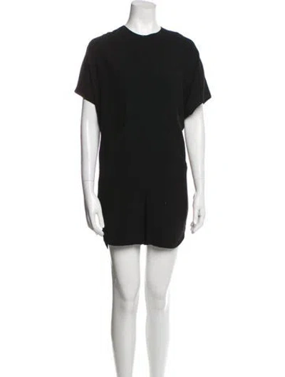 Pre-owned Zero + Maria Cornejo Crew Neck Romper In Black