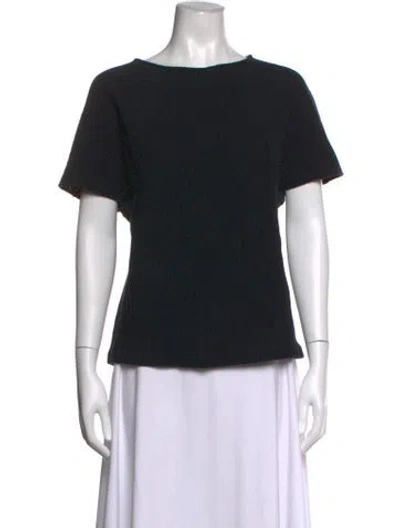 Pre-owned Zero + Maria Cornejo Crew Neck Short Sleeve Top In Black