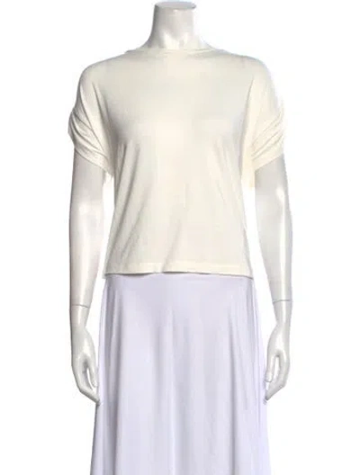 Pre-owned Zero + Maria Cornejo Crew Neck Short Sleeve Top In Neutrals