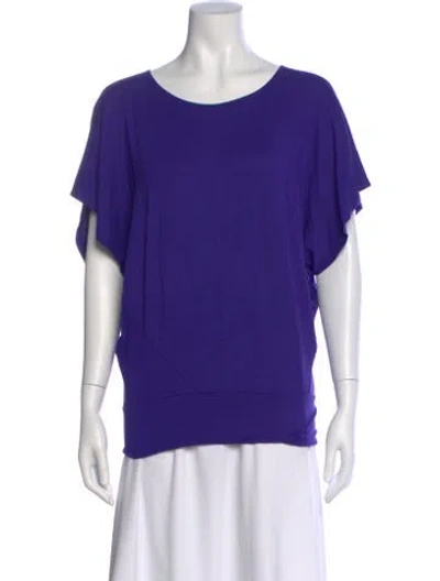 Pre-owned Zero + Maria Cornejo Crew Neck Short Sleeve Top In Purple