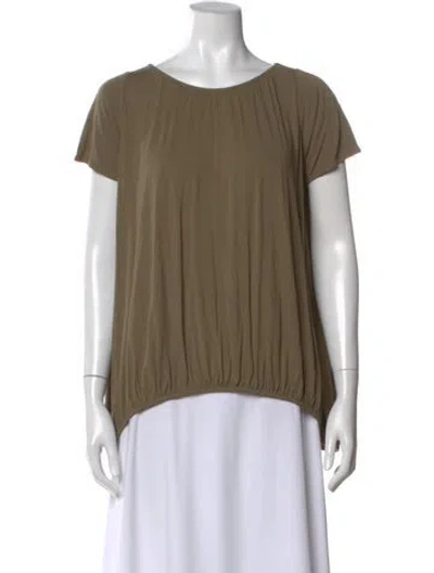 Pre-owned Zero + Maria Cornejo Crew Neck Short Sleeve Top W/ Tags In Green