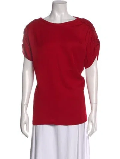 Pre-owned Zero + Maria Cornejo Crew Neck Short Sleeve Top W/ Tags In Red