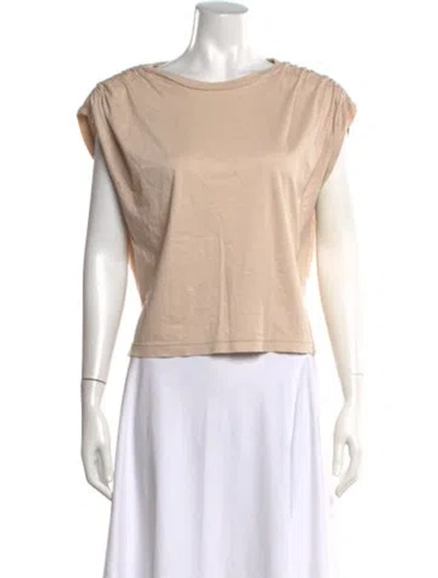 Pre-owned Zero + Maria Cornejo Crew Neck Short Sleeve T-shirt In Neutrals