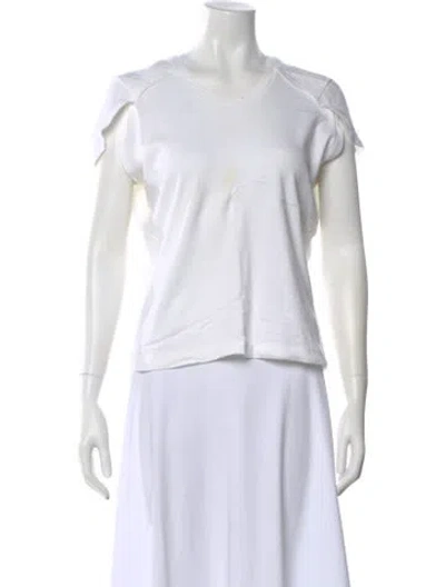 Pre-owned Zero + Maria Cornejo Crew Neck Short Sleeve T-shirt In White