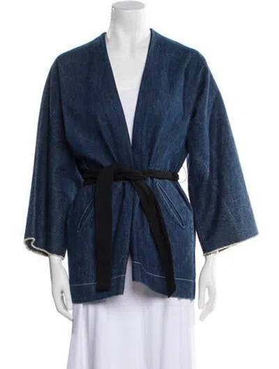 Pre-owned Zero + Maria Cornejo Denim Jacket In Blue